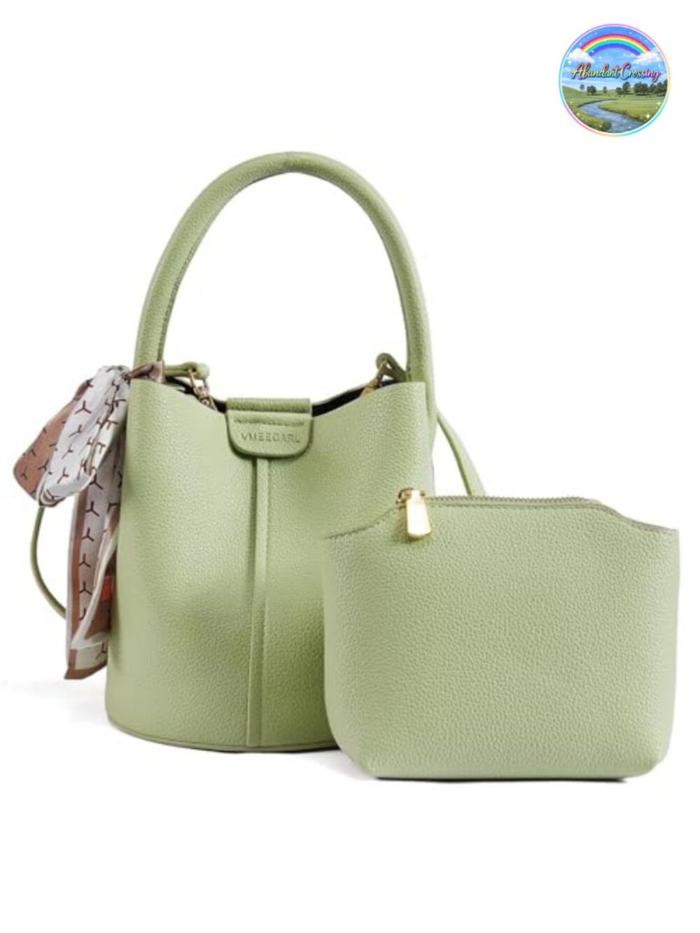 Mini Bucket Bag Vegan Leather Crossbody Clutch Evening Bag